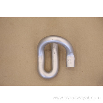 Railway steel spring clip for fastener